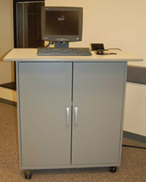 media cart doors closed