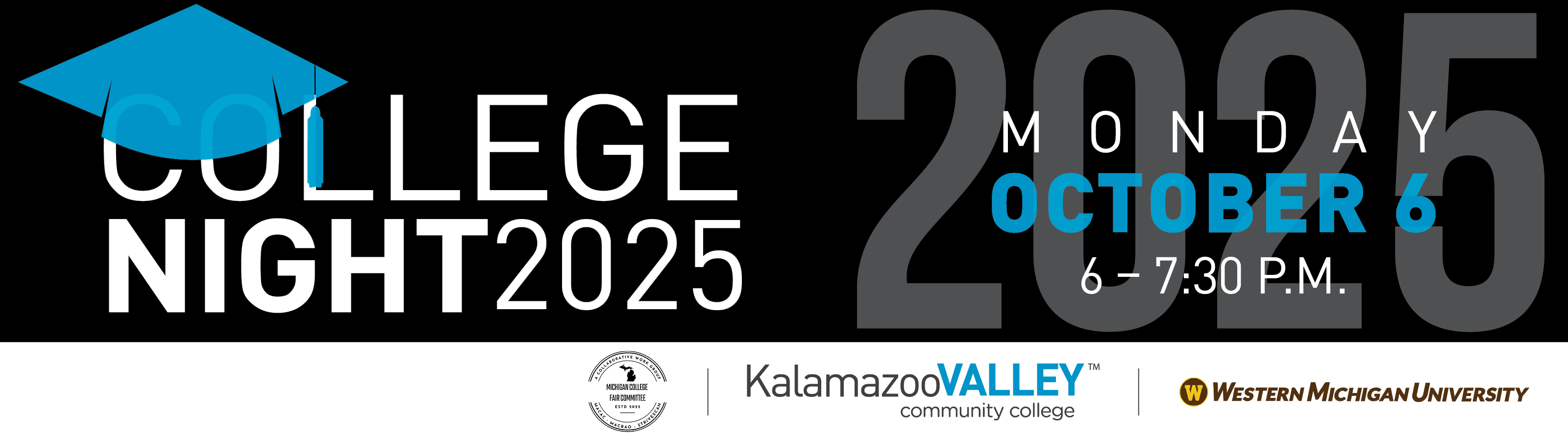 2025 Greater Kalamazoo Area College Night on Monday, October 6 at Kalamazoo Valley Community College’s Texas Township Campus