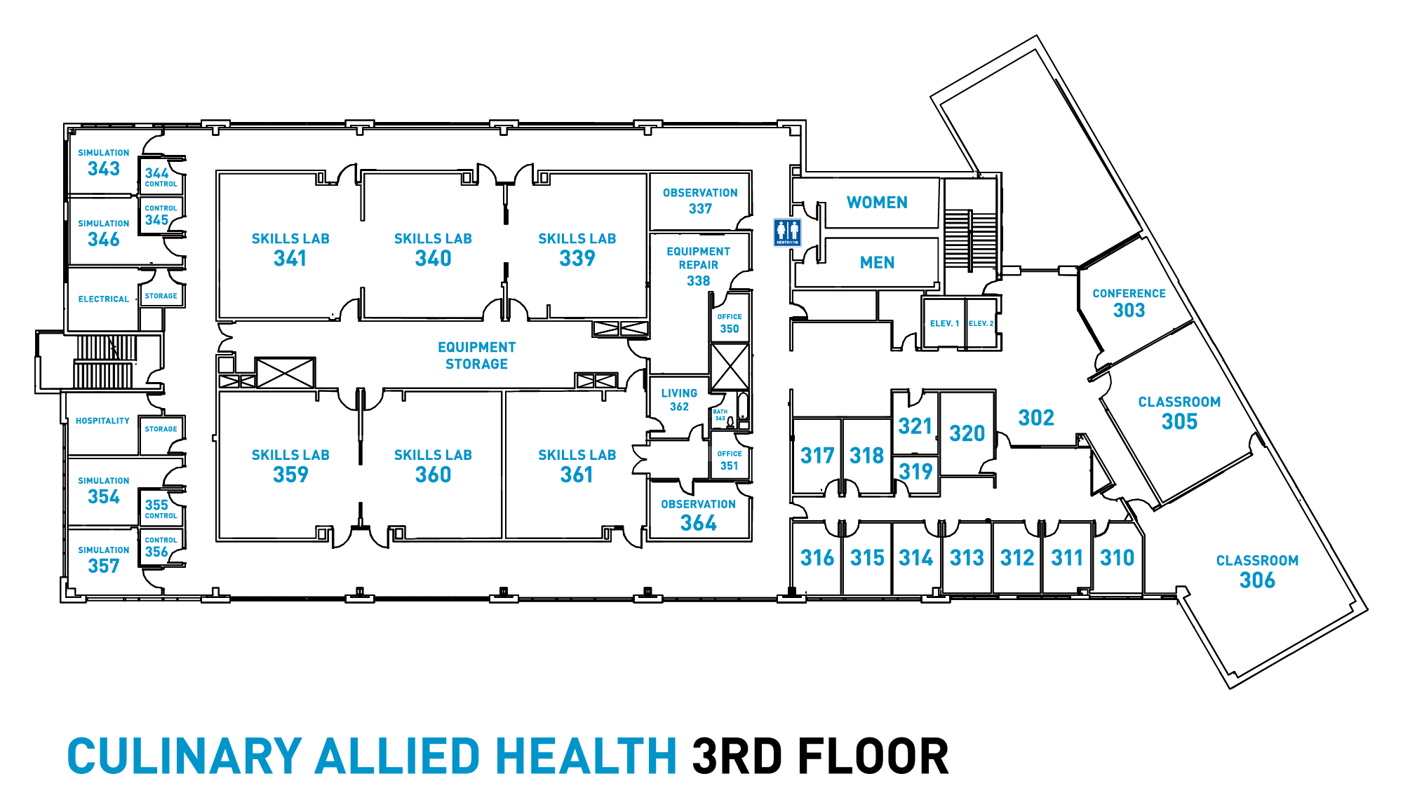 Marilyn J Schlack Culinary And Allied Health Building Map