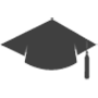 Graduation cap icon